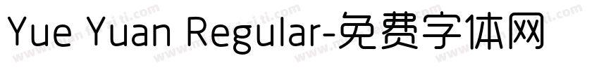 Yue Yuan Regular字体转换